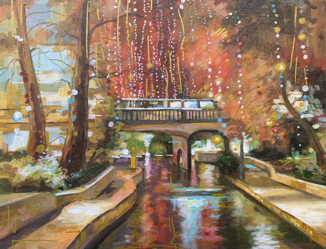 Riverwalk San Antonio II - Olha Mosieieva - 11" x 14" - Oil on Canvas