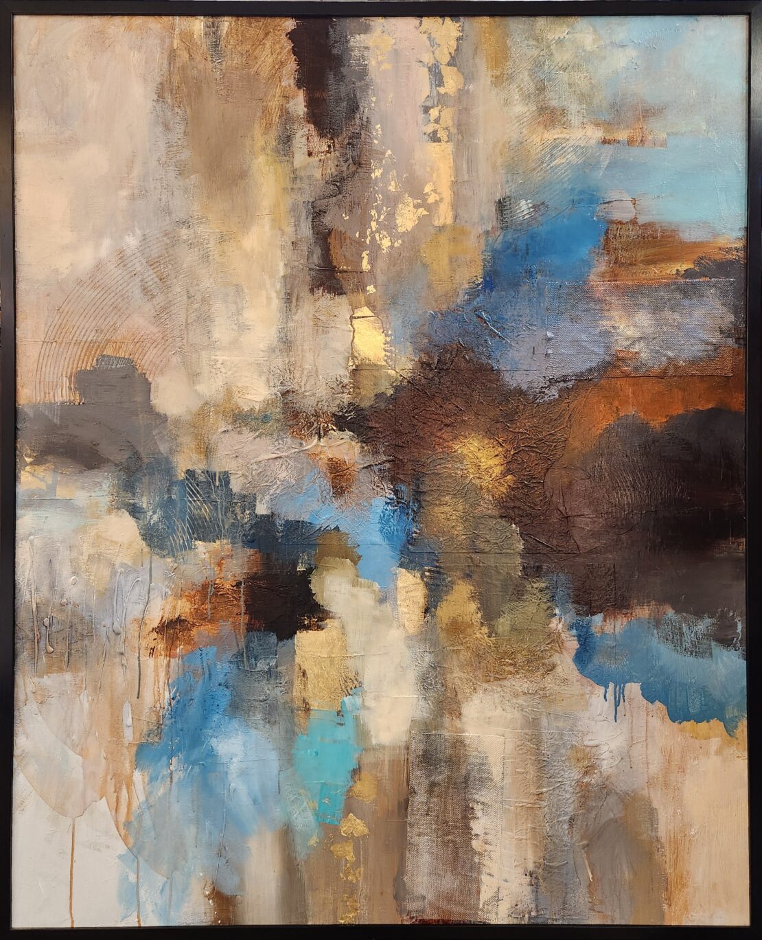 Color Implosion - Justin McHenry - 62" x 50" - Mixed Media on Canvas