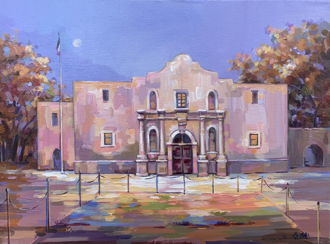 Alamo Evening - Olha Mosieieva - 12" x 16" - Oil on Canvas