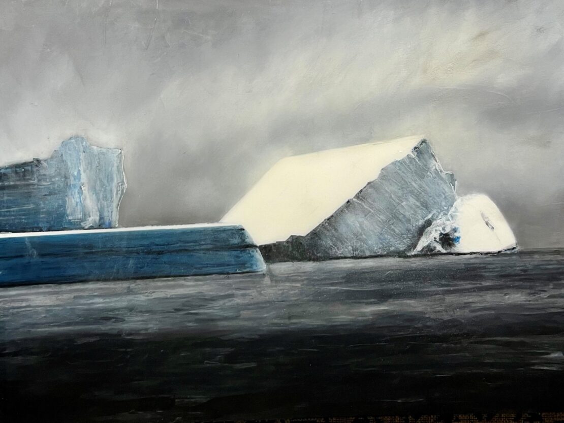 Arctic Monuments - James Brown - 30" x 40" - Pastel/Acrylic/Resin on Board