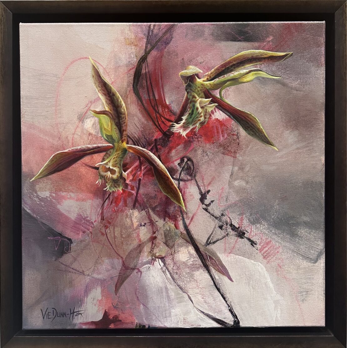 Unfurling Extravaganza – Vie Dunn-Harr – 24″ x 24″ – Acrylic on Canvas