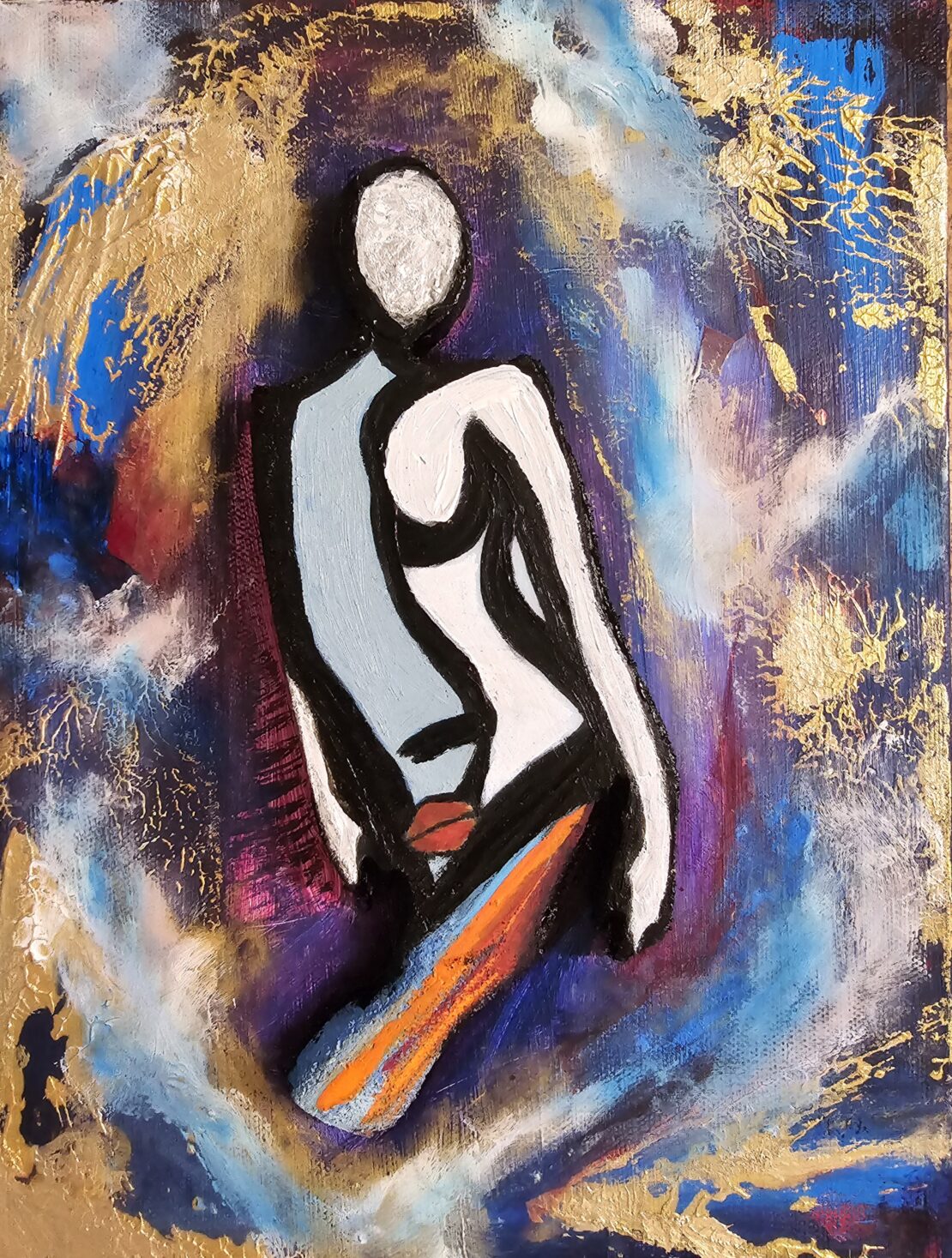 Goddess - 12" x 9" - Kim Anguiano - Mixed Media on Canvas