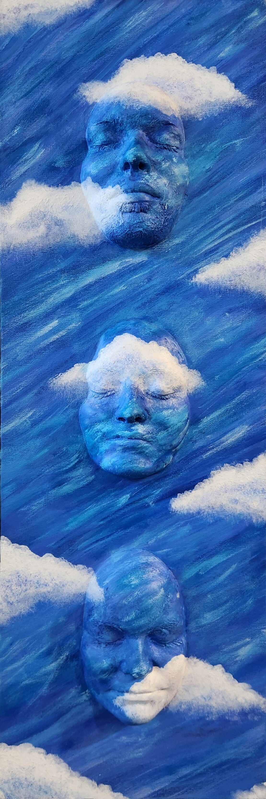 Head in the Clouds - David Anthony Garcia - 36” x 12” - Ceramic on Canvas