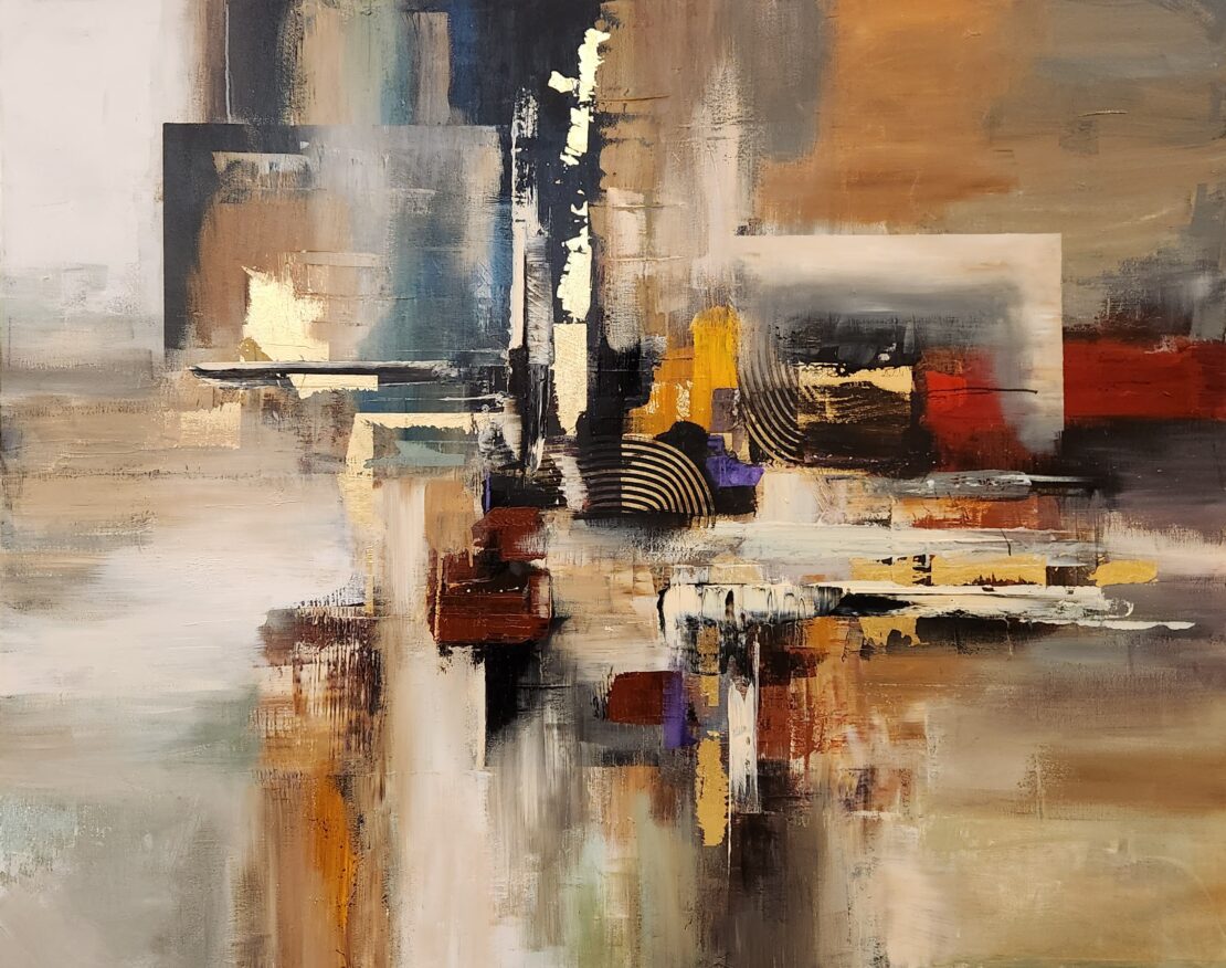 Urban Reverie - Justin McHenry - 60" x 48" - Mixed Media on Canvas