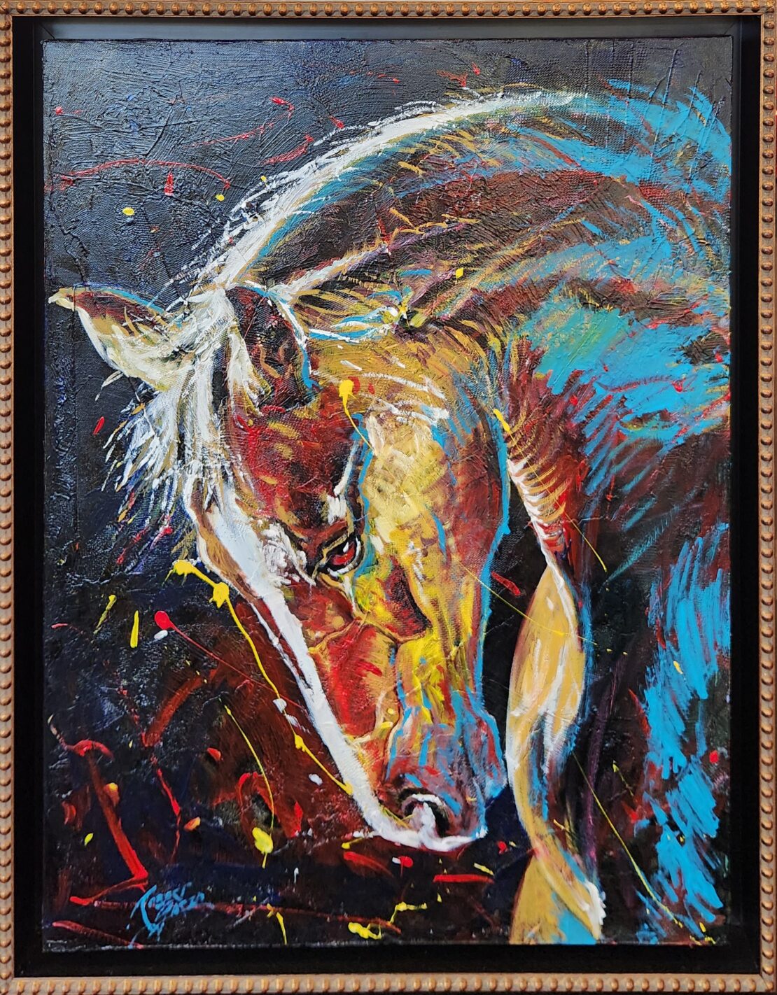 Majestic Gallop - Robert Garza - 33” x 27” - Acrylic & Oil on Canvas