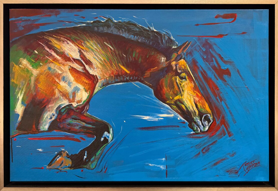 Wild Elegance - Robert Garza - 26.5” x 38.5” - Acrylic & Oil on Canvas