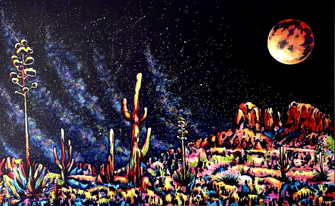 Sedona’s Cathedral Rock - Jose Antonio Ayala - 30" x 48" - Acrylic on Canvas