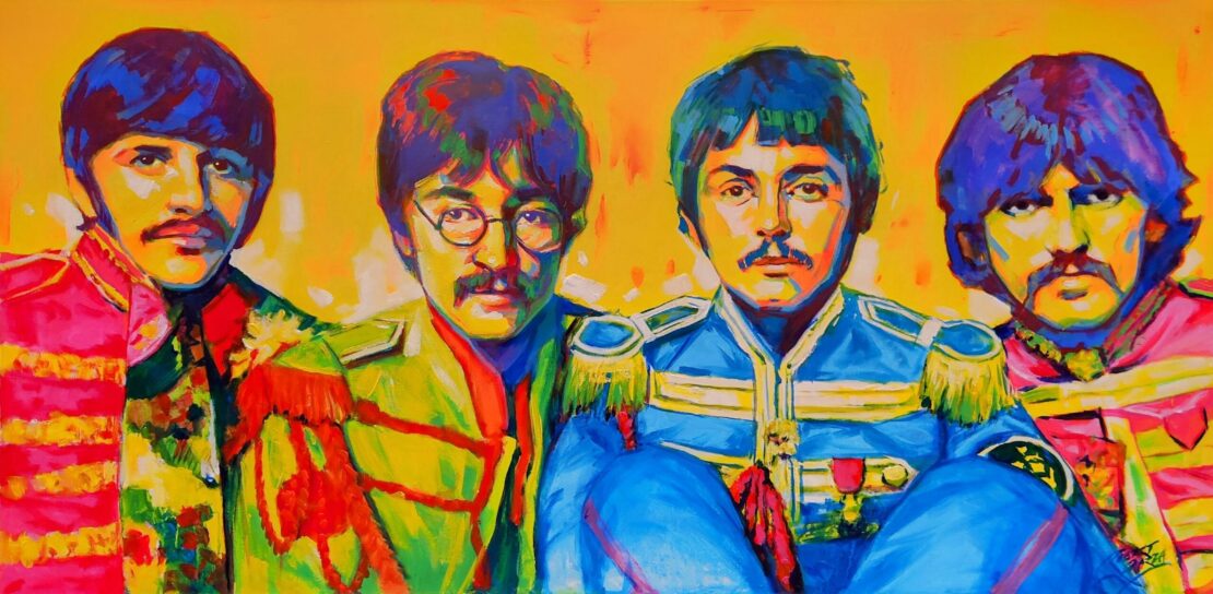 The Beatles - Robert Garza - 24" x 48" - Acrylic on Canvas