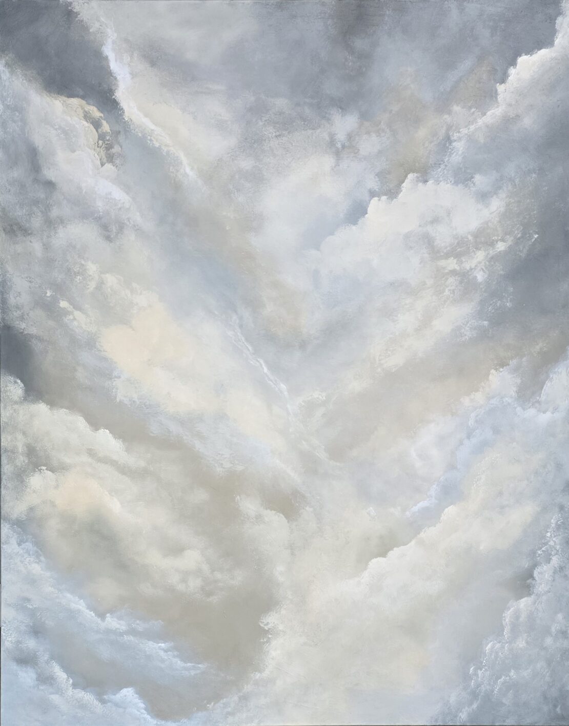 Only Skies (1 neutral) - Kim Anguiano - 60" x 48" - Mixed Media on Canvas