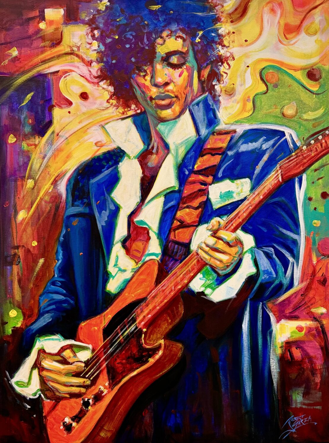 Prince - Robert Garza - 40" x 30" - Acrylic on Canvas