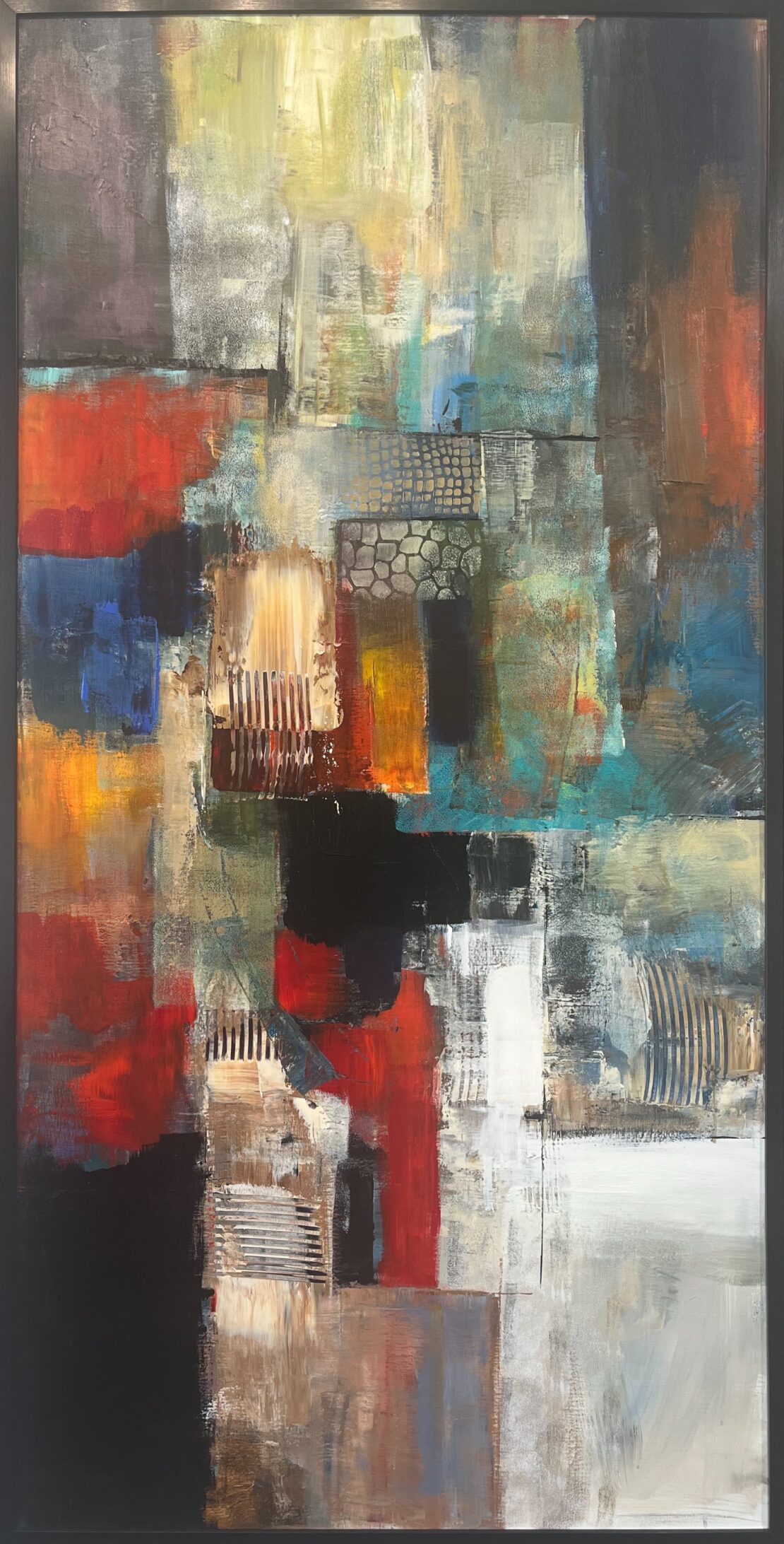 Chromatic Crossroads - Justin McHenry - 73.5" x 37.5" - Acrylic on Canvas