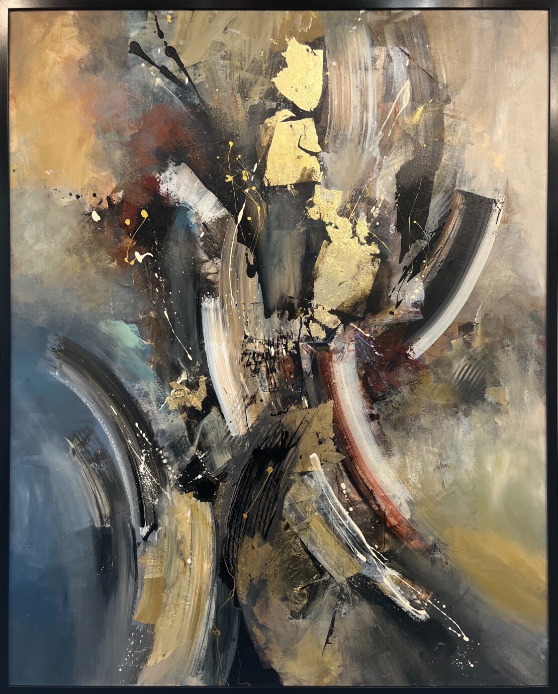 Where Shadows Dance - Justin McHenry - 62" x 50" - Mixed Media on Canvas