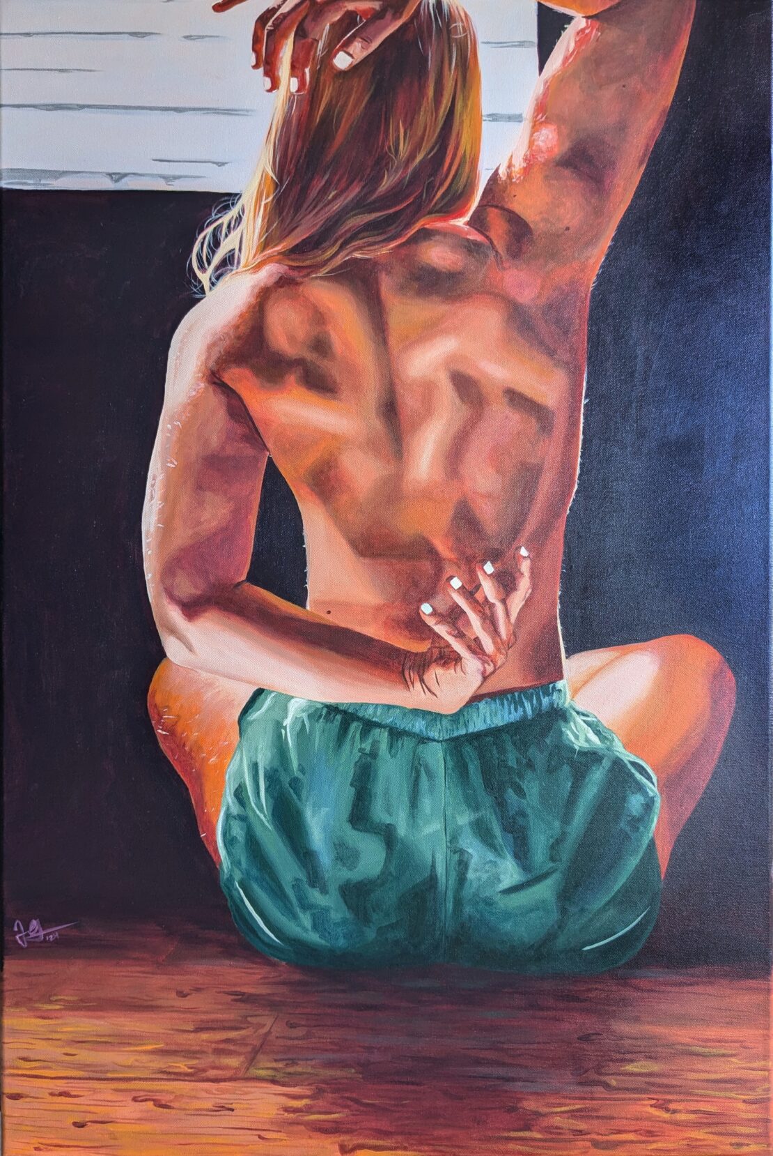 Swimmer's Back - Julia i.e. Gignac - 36" x 24" - Acrylic on Canvas