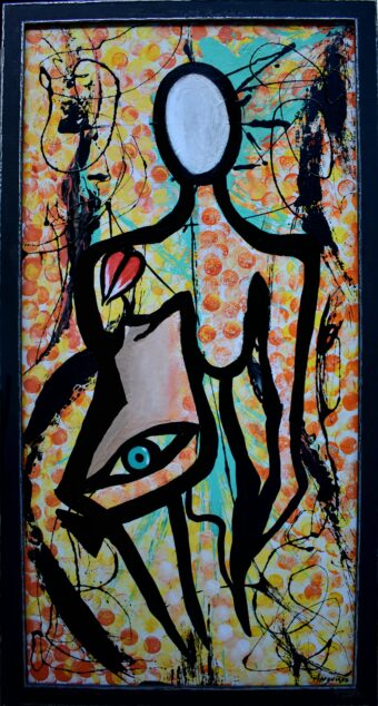 Bounce Back - Kim Anguiano - 49.5" x 25.5" - Mixed Media on Canvas