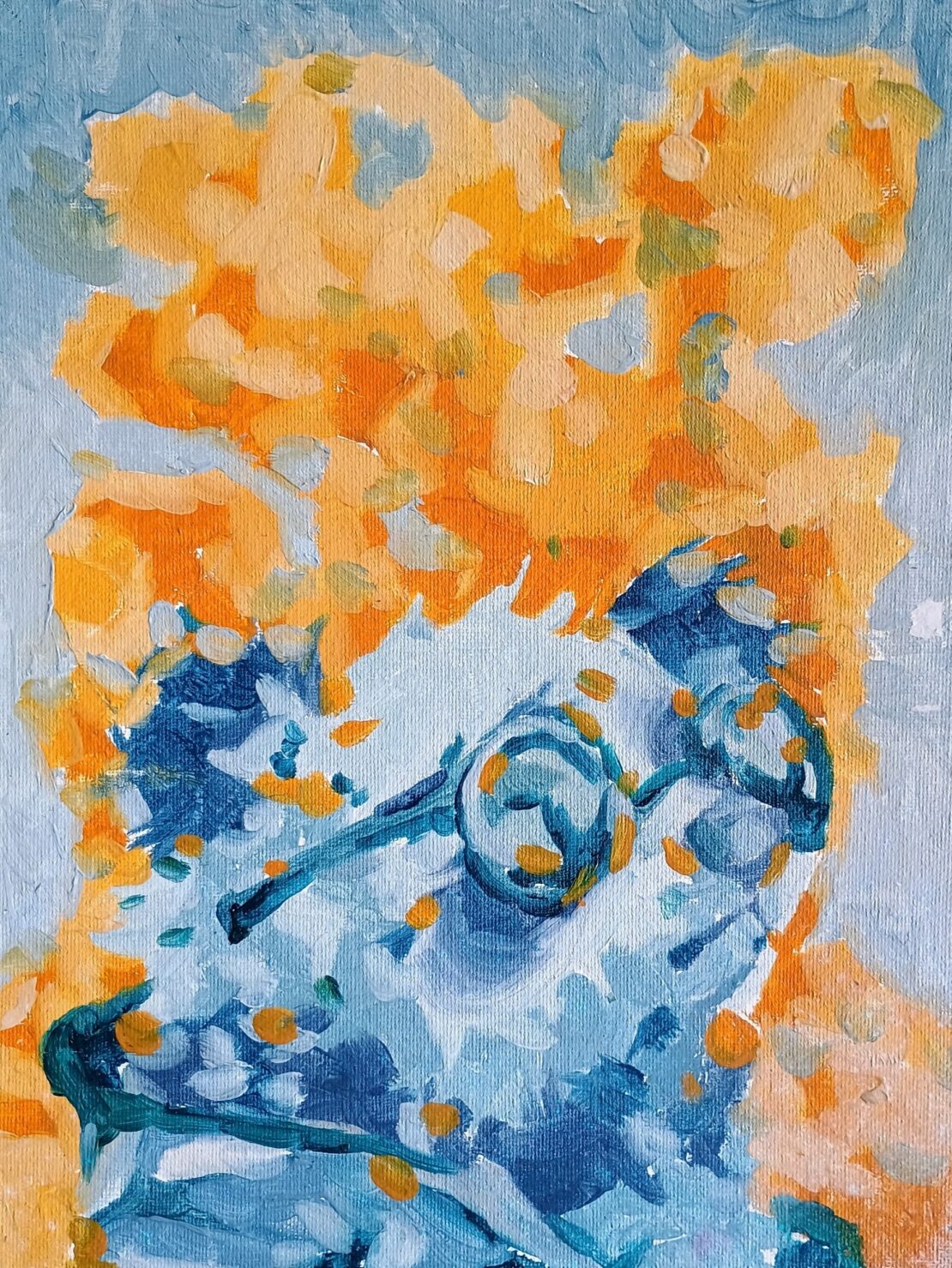 The Heart Remains Young - Sumon Bines-Karki - 12" x 9" - Oil on Canvas