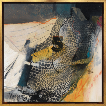 Threaded Secrets - Visage - 13" x 13" - Acrylic on Canvas