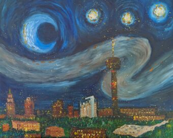 Starry Night Series 4 - Joao Quiroz - 20" x 16" - Acrylic on Canvas
